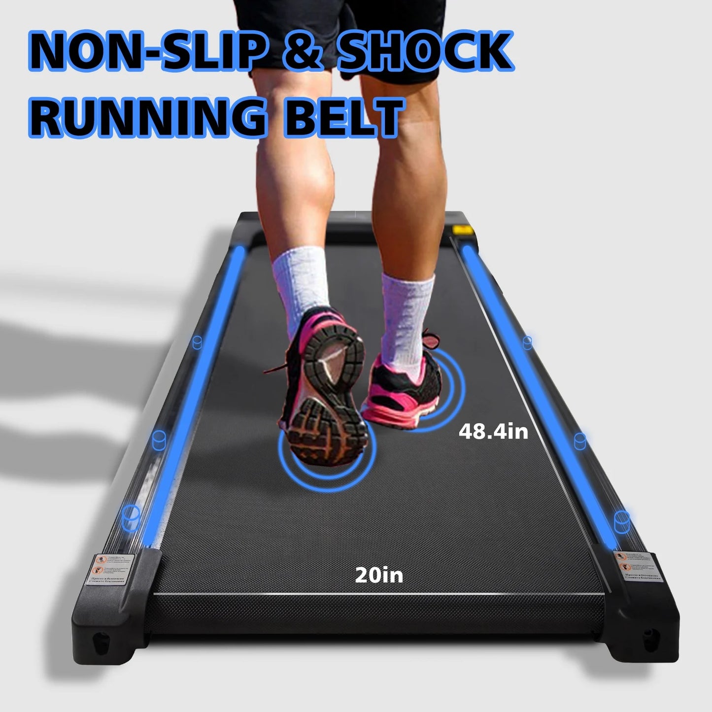 Factory Sale! under Desk Incline Treadmill,Walking Pad Desk Treadmill, Slim Walking Running Jogging Machine for Home Office Exercise - LCD Display, Fits Your under Desk