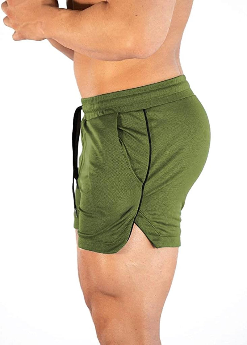 Men'S Athletic Shorts Gym Workout Short Shorts Casual Shorts Running Bodybuilding 5 Inch Inseam Shorts