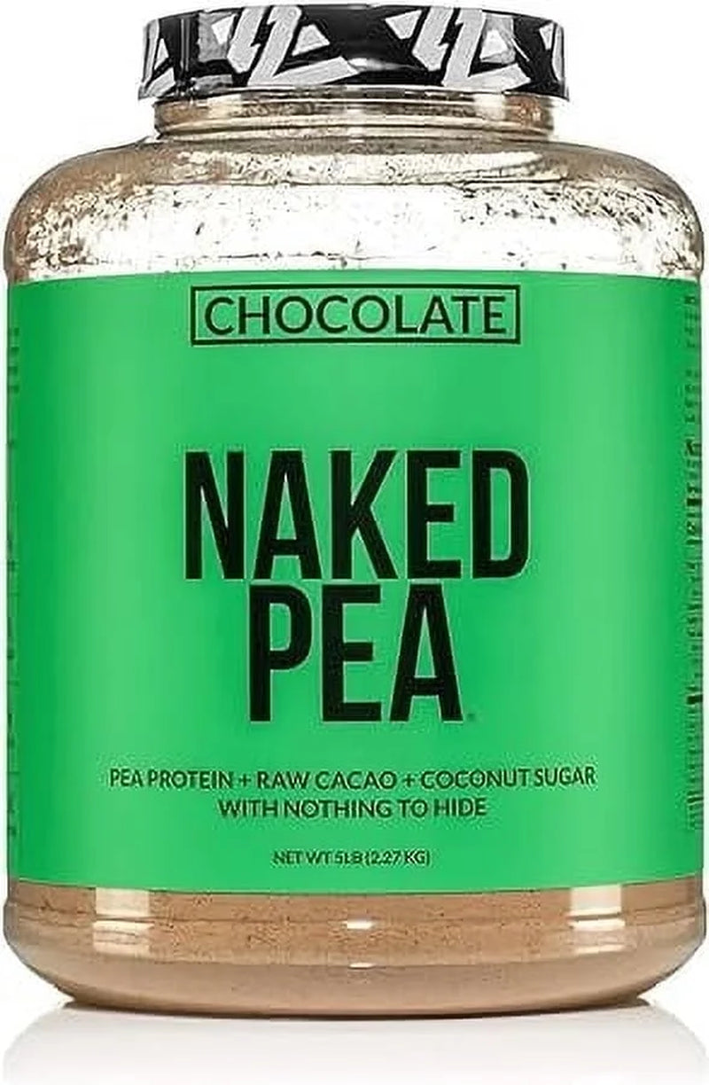 Naked Pea - Chocolate Pea Protein Isolate, Only 3 Ingredients, 19G Chocolate Vegan Protein, 5LB