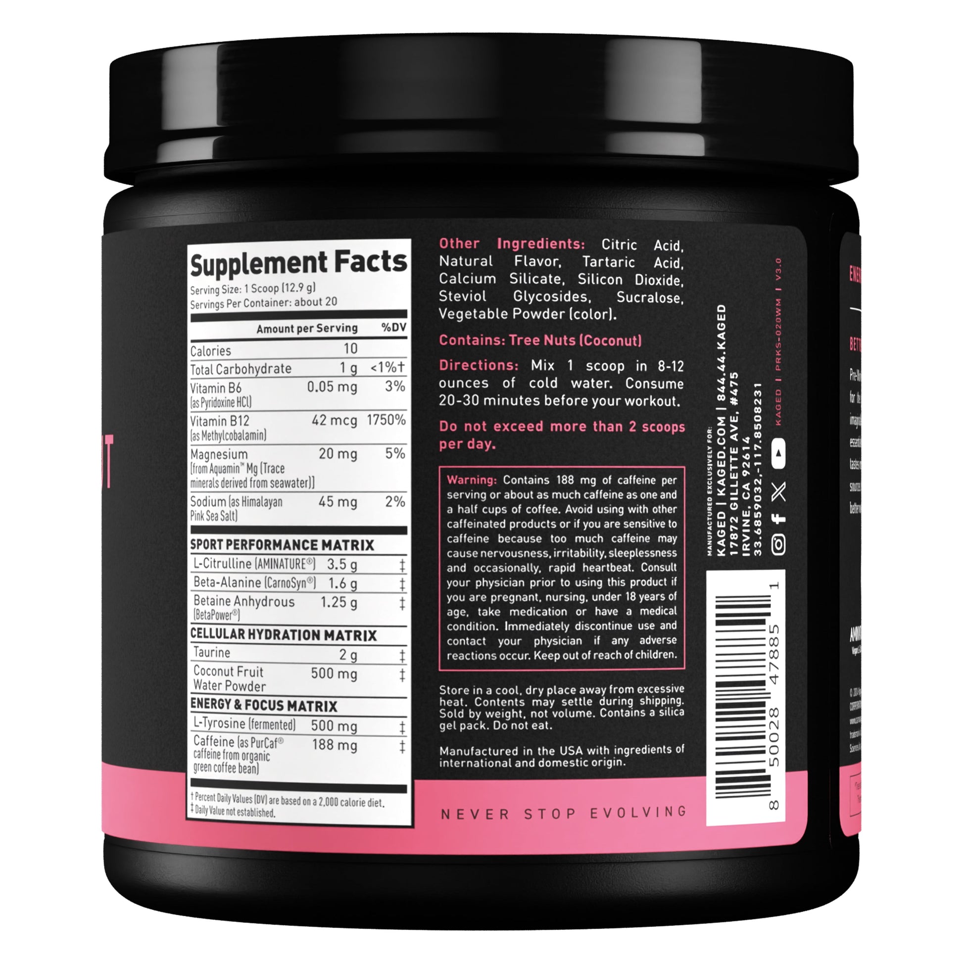 Pre- Sport Pre-Workout: Energy, Focus, Hydration, Endurance