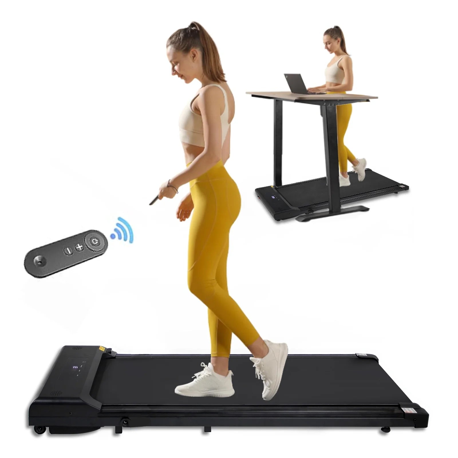 Factory Sale! under Desk Incline Treadmill,Walking Pad Desk Treadmill, Slim Walking Running Jogging Machine for Home Office Exercise - LCD Display, Fits Your under Desk