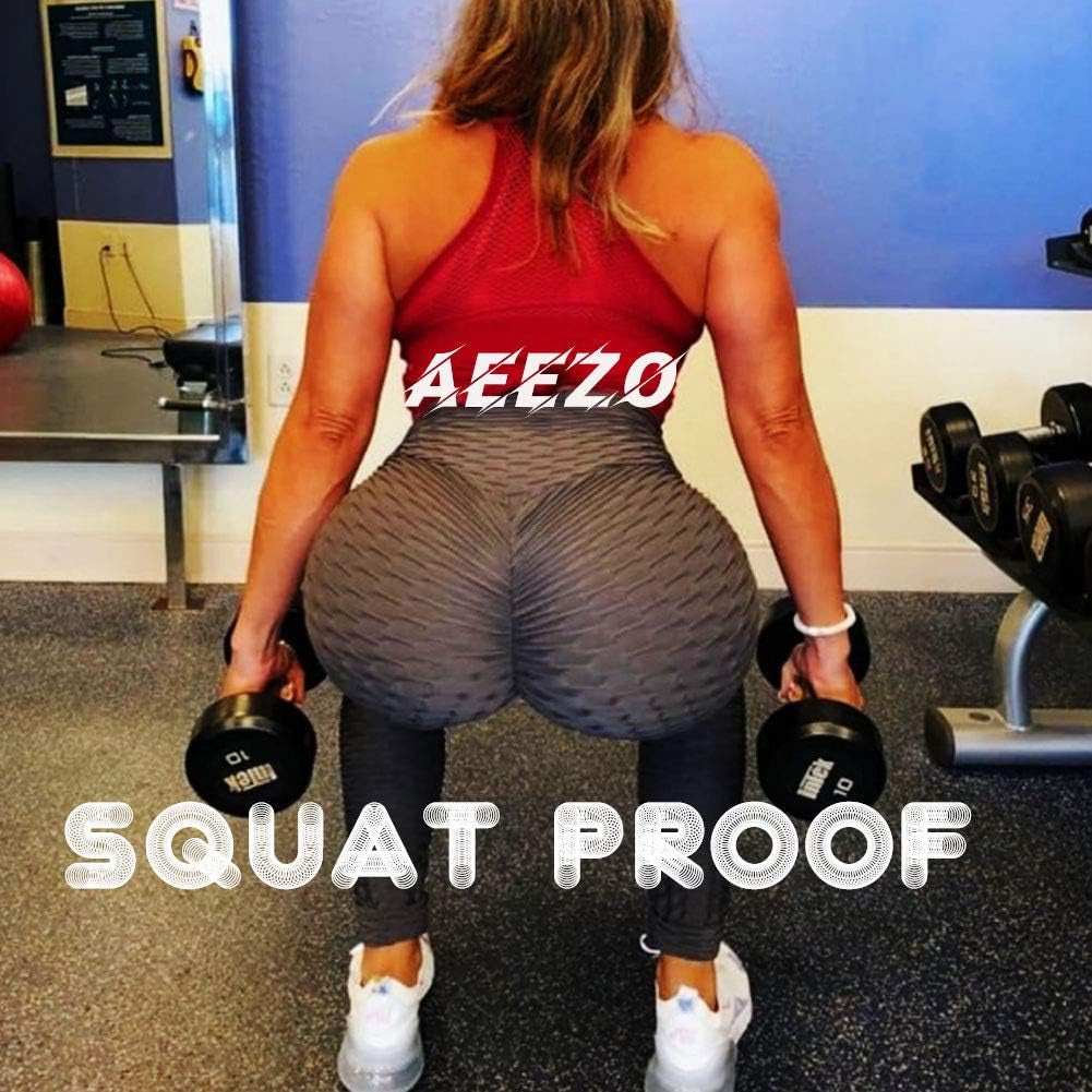 Booty Leggings for Women Textured Scrunch Butt Lift Yoga Pants Slimming Workout High Waisted anti Cellulite Tights