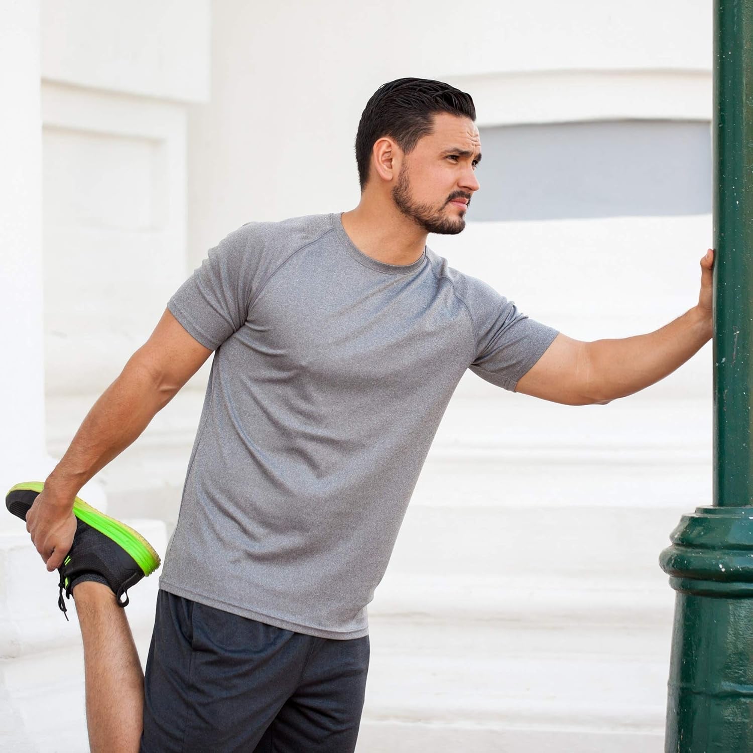 Workout Shirts for Men, Moisture Wicking Quick Dry Active Athletic Men'S Gym Performance T Shirts